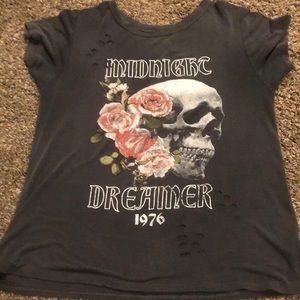 Grey ripped tee shirt